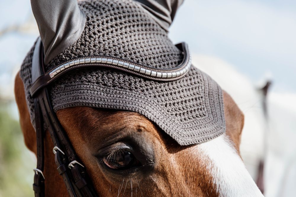 KENTUCKY® HORSEWEAR Fliegenhaube Wellington, grau