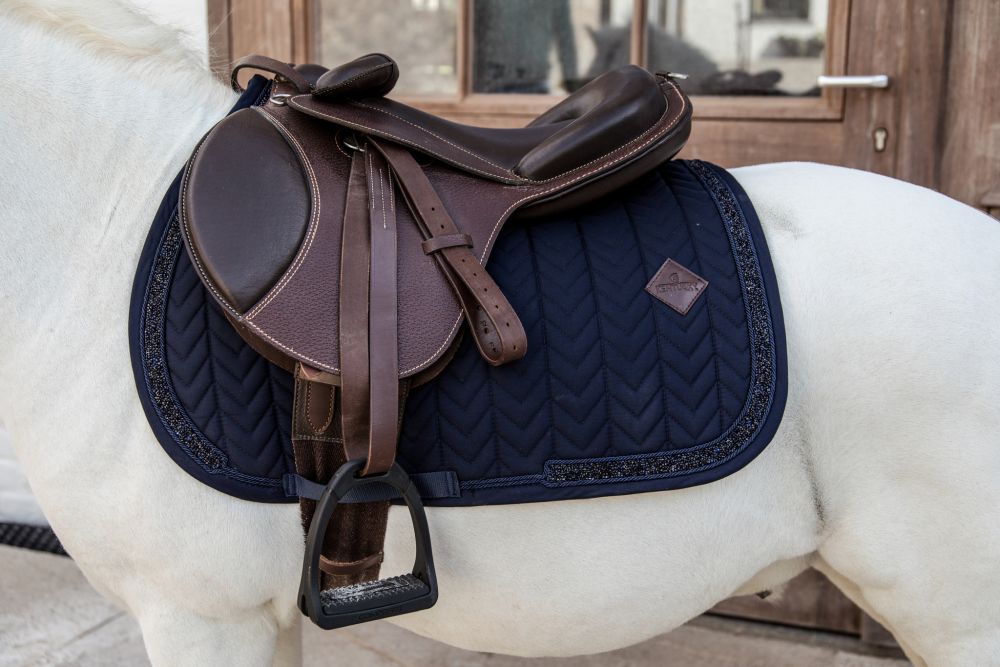 KENTUCKY® HORSEWEAR Pony-Schabracke mit Glitzereinfassung Springen, marine