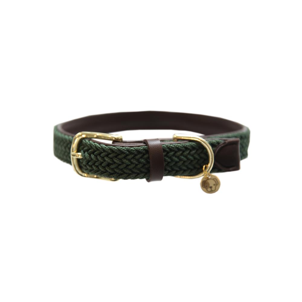 KENTUCKY® DOGWEAR Hundehalsband geflochtenes Nylon, olivgrün