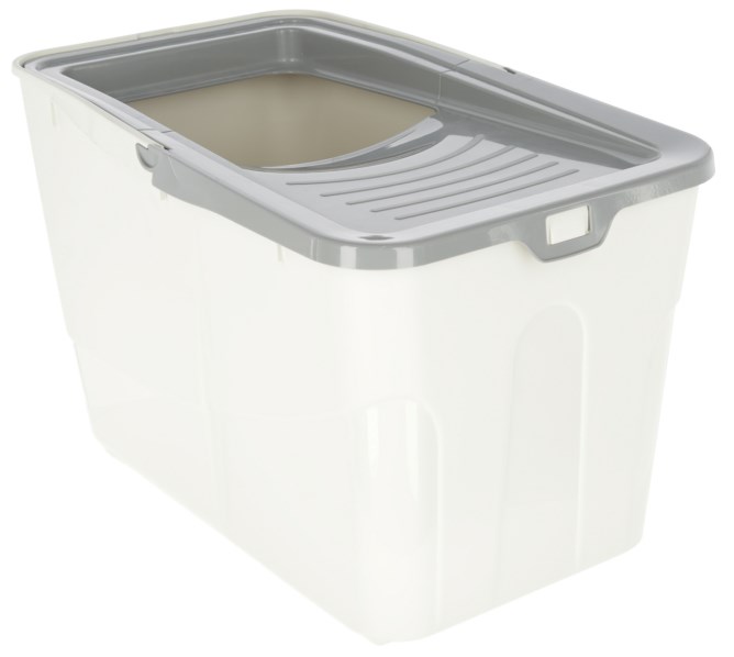 KERBL Katzentoilette Buxo,grau/blau, 56 x 39 x 38,5 cm, mit Schaufel