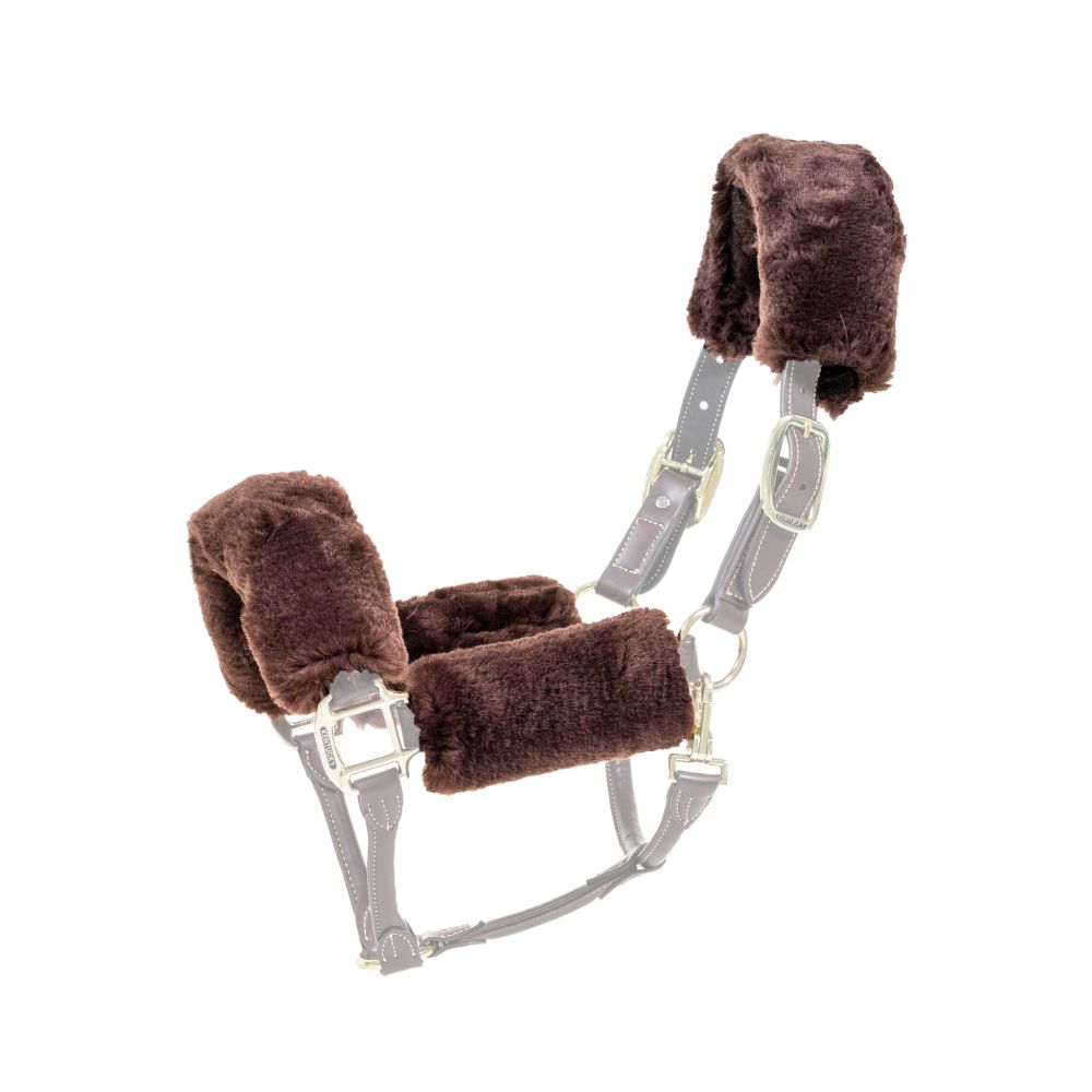 KENTUCKY® HORSEWEAR Schaffell-Halfter-Set, braun