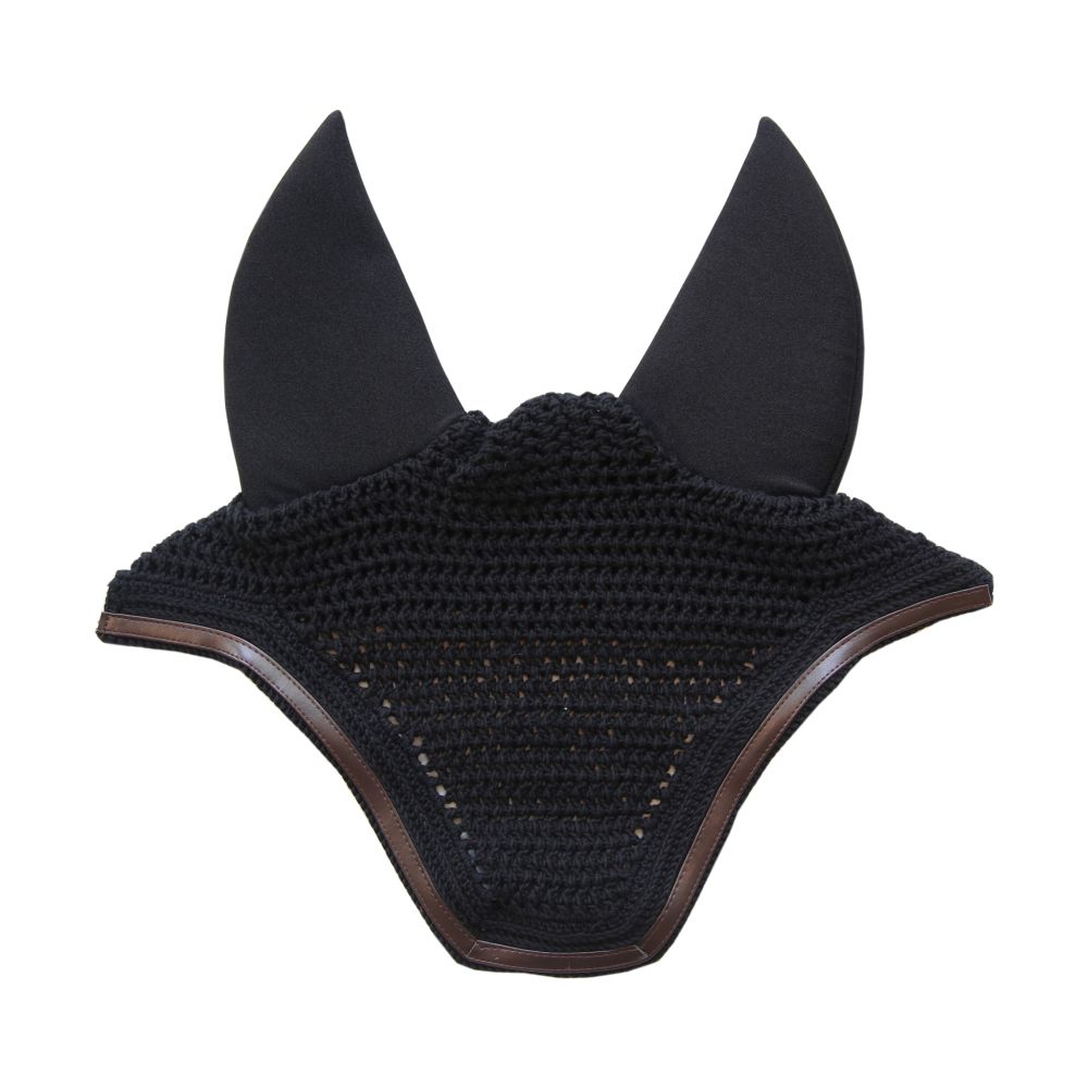 KENTUCKY® HORSEWEAR Fliegenhaube Wellington Leder Soundless, schwarz
