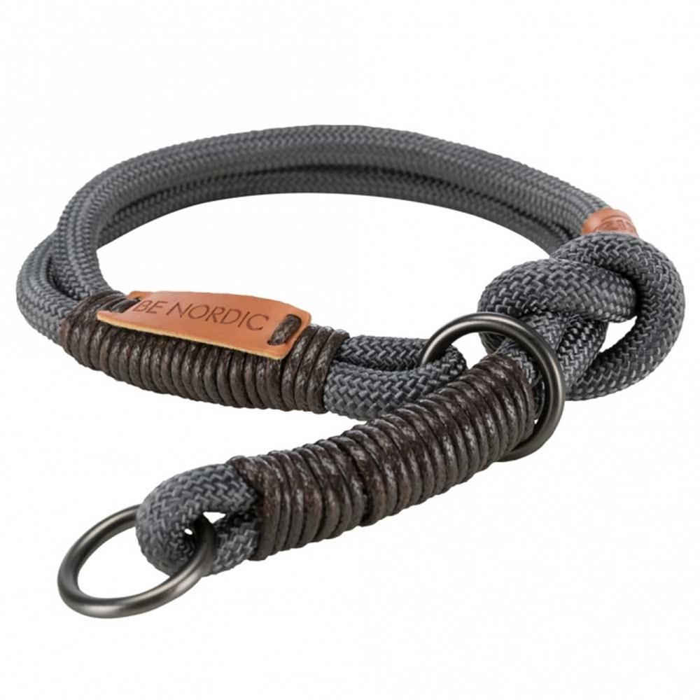 TRIXIE BE NORDIC Zug-Stopp-Halsband, dunkelgrau/braun