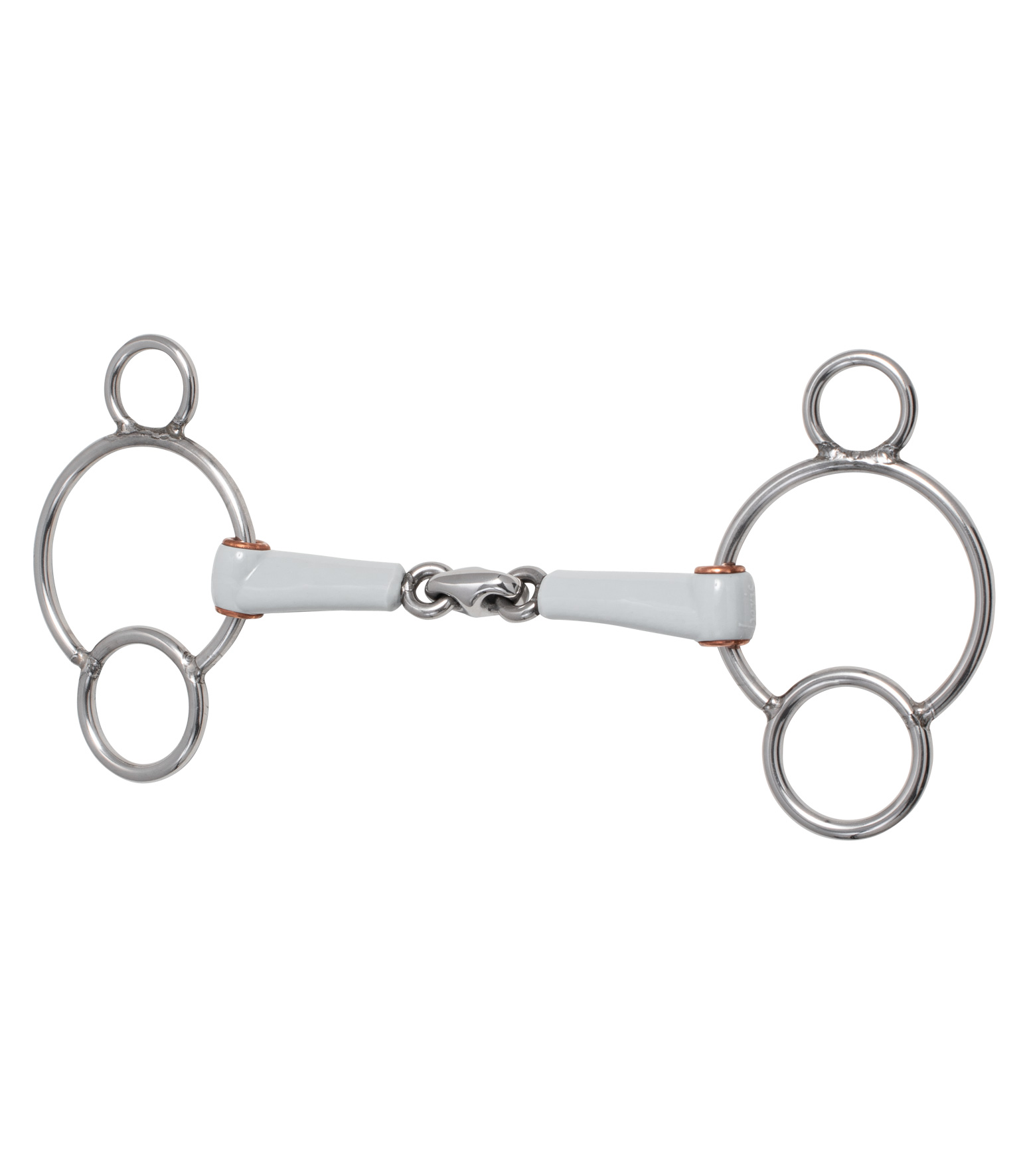 BERIS 3-Ring Gebiss, doppelt gebrochen, medium