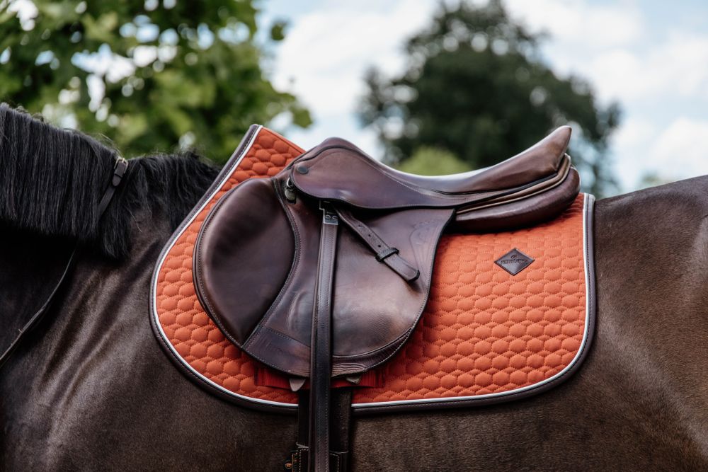KENTUCKY® HORSEWEAR Schabracke Classic Leder Springen, orange