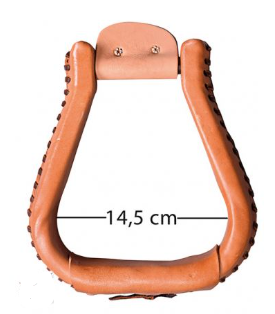 WESTERN IMPORTS® Leather Stirrups XL, hell 