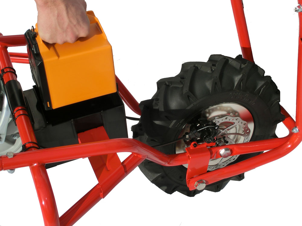 Motorschubkarre elektrisch mit Ladepritsche, 115 l