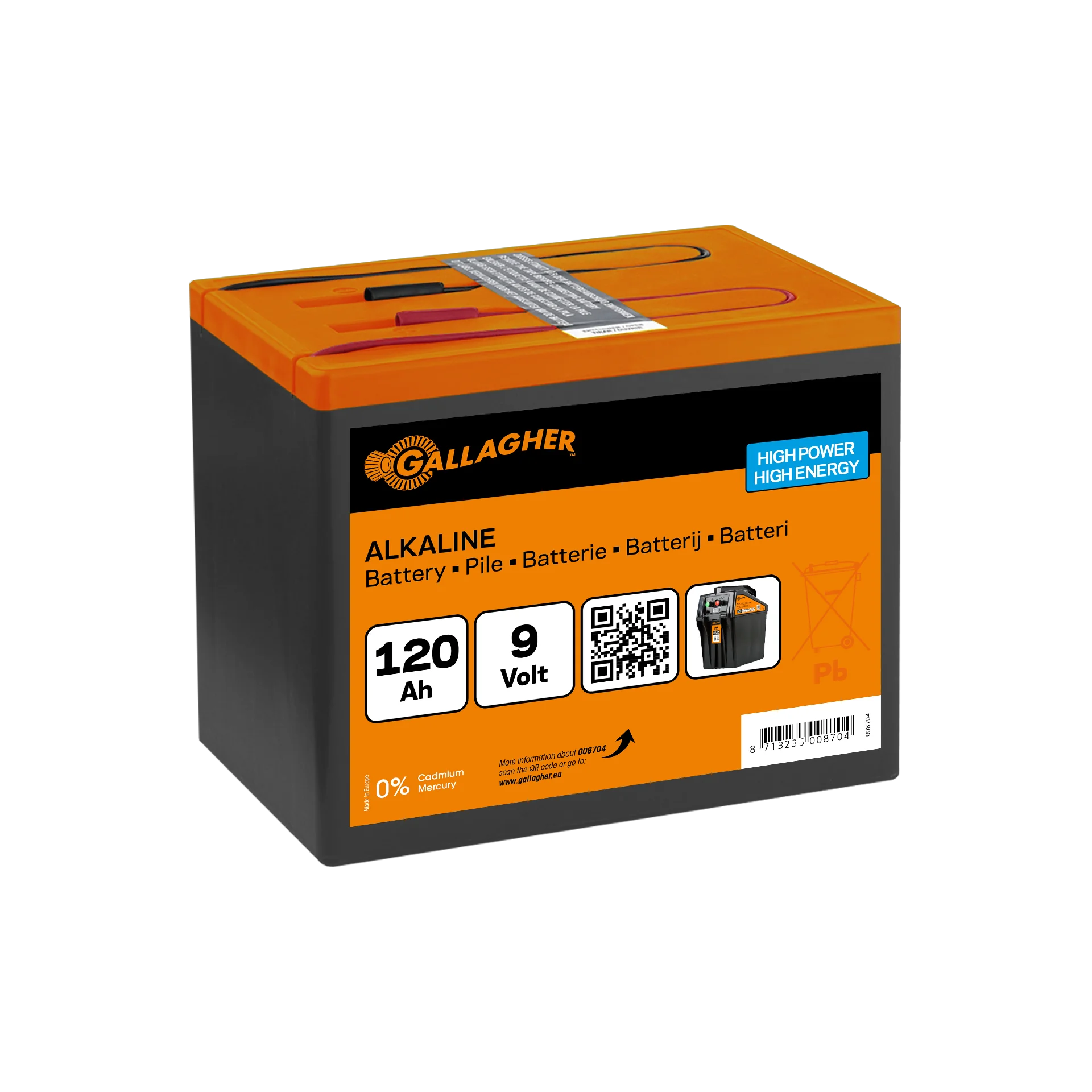GALLAGHER Powerpack Batterie (9 V, 120 Ah)