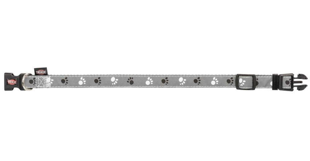 TRIXIE Halsband Silver Reflect mit Pfotenmotiv