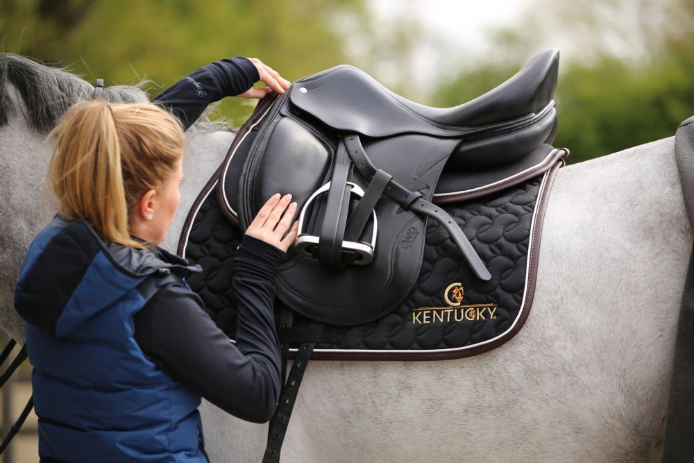 KENTUCKY® HORSEWEAR Schabracke Springen, schwarz/weiß/braun