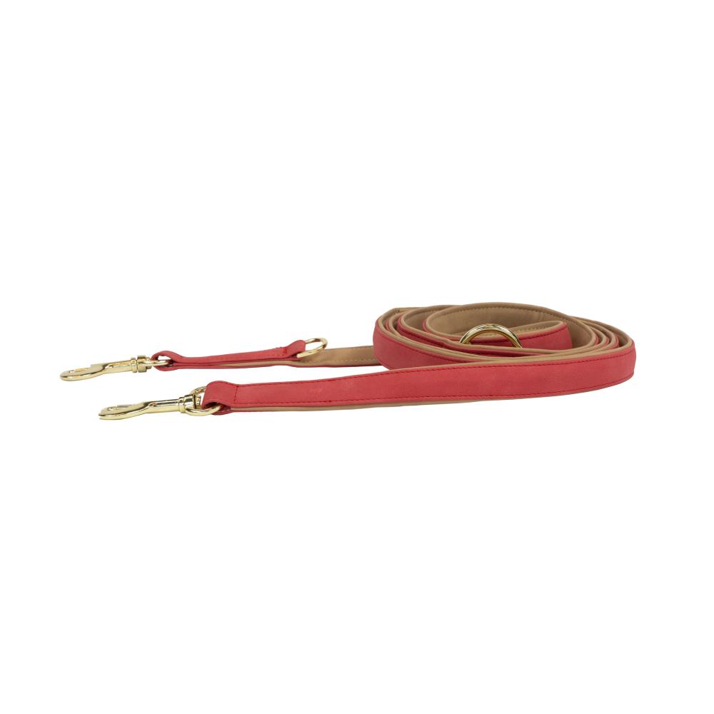 KENTUCKY® DOGWEAR Hundeleine aus veganem Leder, rot