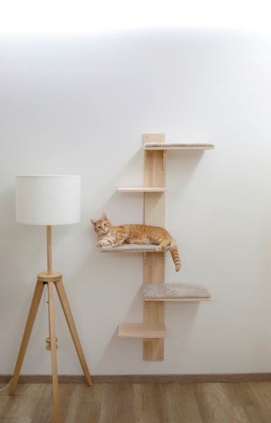 KERBL Wandkratzbaum Timber für Katzen, natur/grau