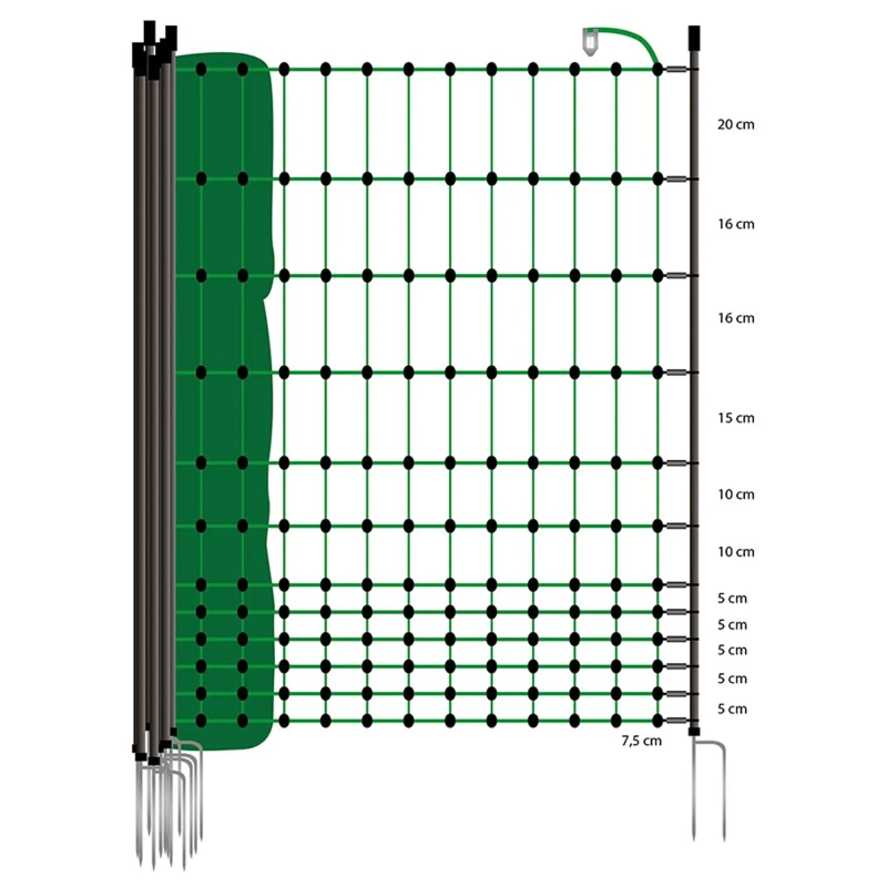 GALLAGHER Hühnernetz, grün, 112 cm, 50 m