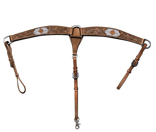 WESTERN IMPORTS® HORSEMAN´S TACK SET HEADSTALL /BREASTCOLLAR w./ ACORN TOOLING