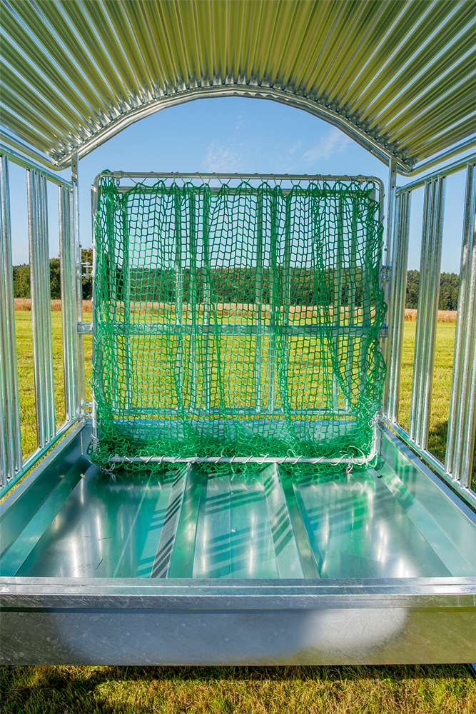 STALLBEDARF24 Viereckraufe mit Palisadenfressgittern - Set