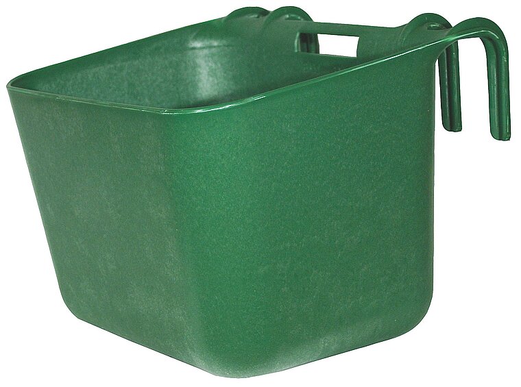GÖBEL XL Kunststoff Transporterkrippe 30 Liter Grüne GBEL XL Transporterkrippe aus stabilem Kunststoff mit 30 Litern Volumen und Haken zum Einhängen.