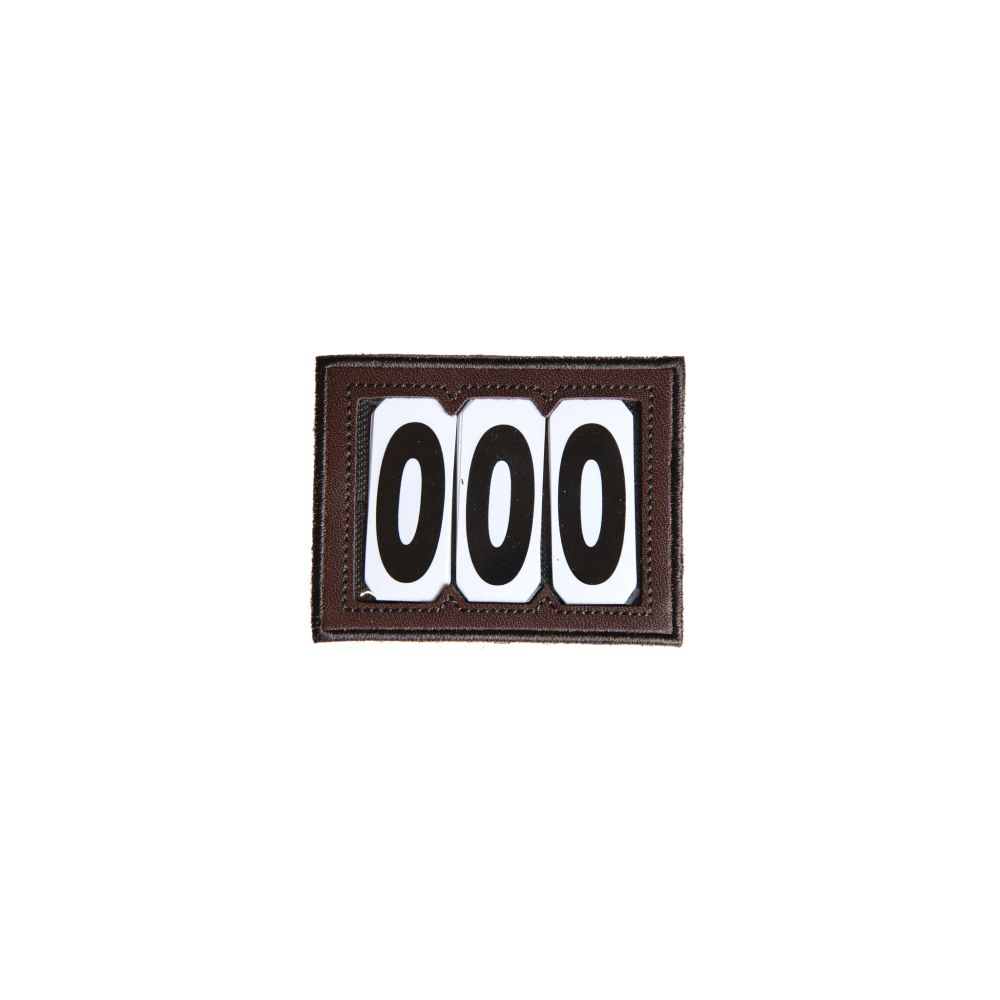 KENTUCKY® HORSEWEAR Startnummern mit Klettverschluss, 3 Nummern, braun