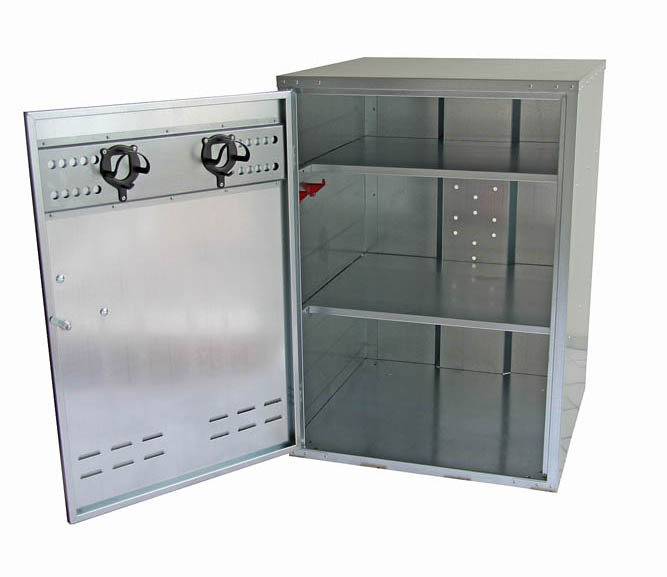 GROWI® Universalschrank mit Vorrichtung für Vorhangschloss, 75 cm breit