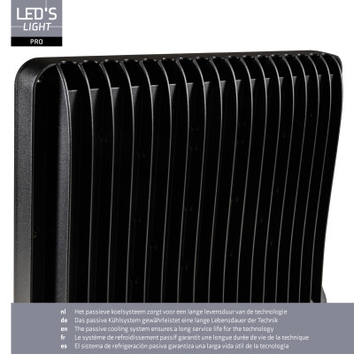SHADA Flutlicht - 200 W 30.000 lm 3.000 K/4.000 K/5.000 K - San'an LED - schwarz 