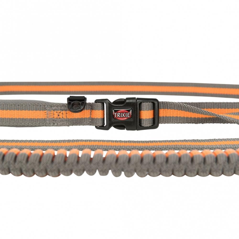 TRIXIE Jogging-Hundeleine, grafit/papaya