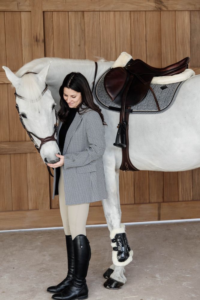 KENTUCKY® HORSEWEAR Schabracke Pied-de-Poule Springen, schwarz