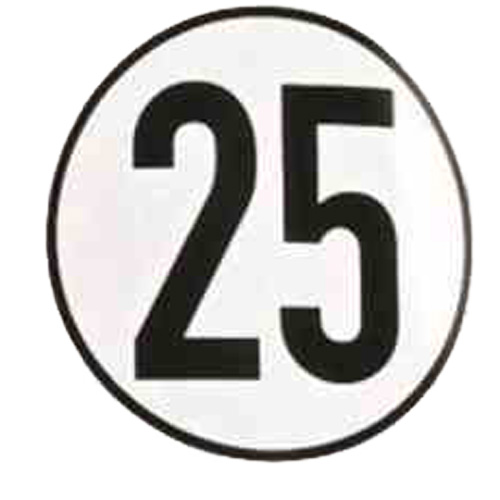 Aufkleber "25" km/h