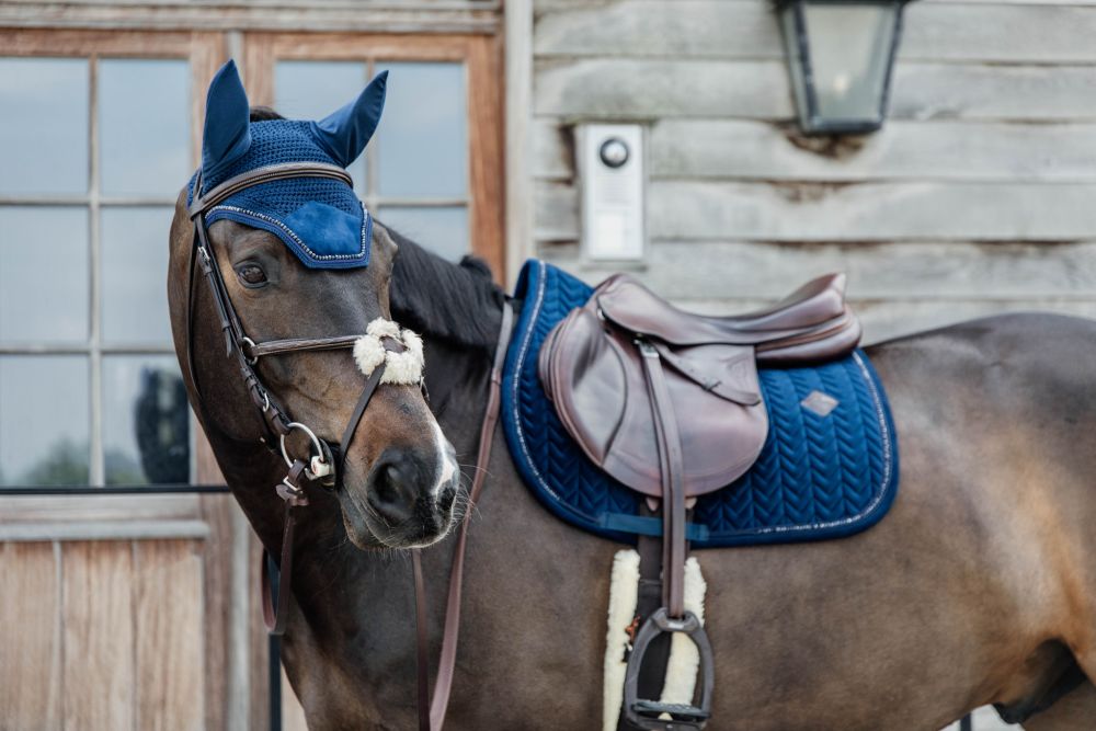KENTUCKY® HORSEWEAR Schabracke Velvet Pearls Springen, marine