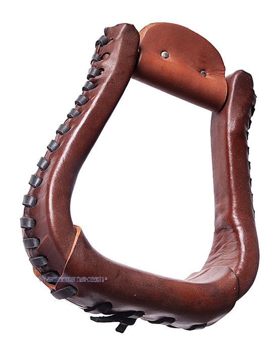 WESTERN IMPORTS® Leather Stirrups, dunkel