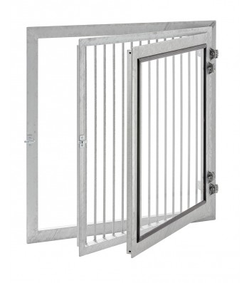 GROWI® Doppeldrehfenster Standard mit Innengitterrahmen, 1 x 1 m