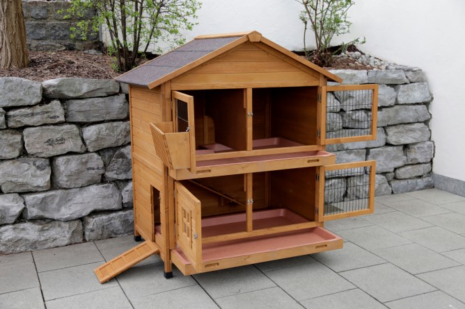 KERBL Nagerstall Südtirol 125 x 87 x 142 cm mit Heuraufe