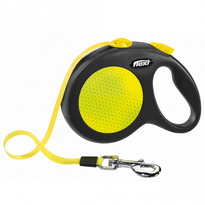 Flexi New Classic Neon Gurt-Roll-Leine Gelb