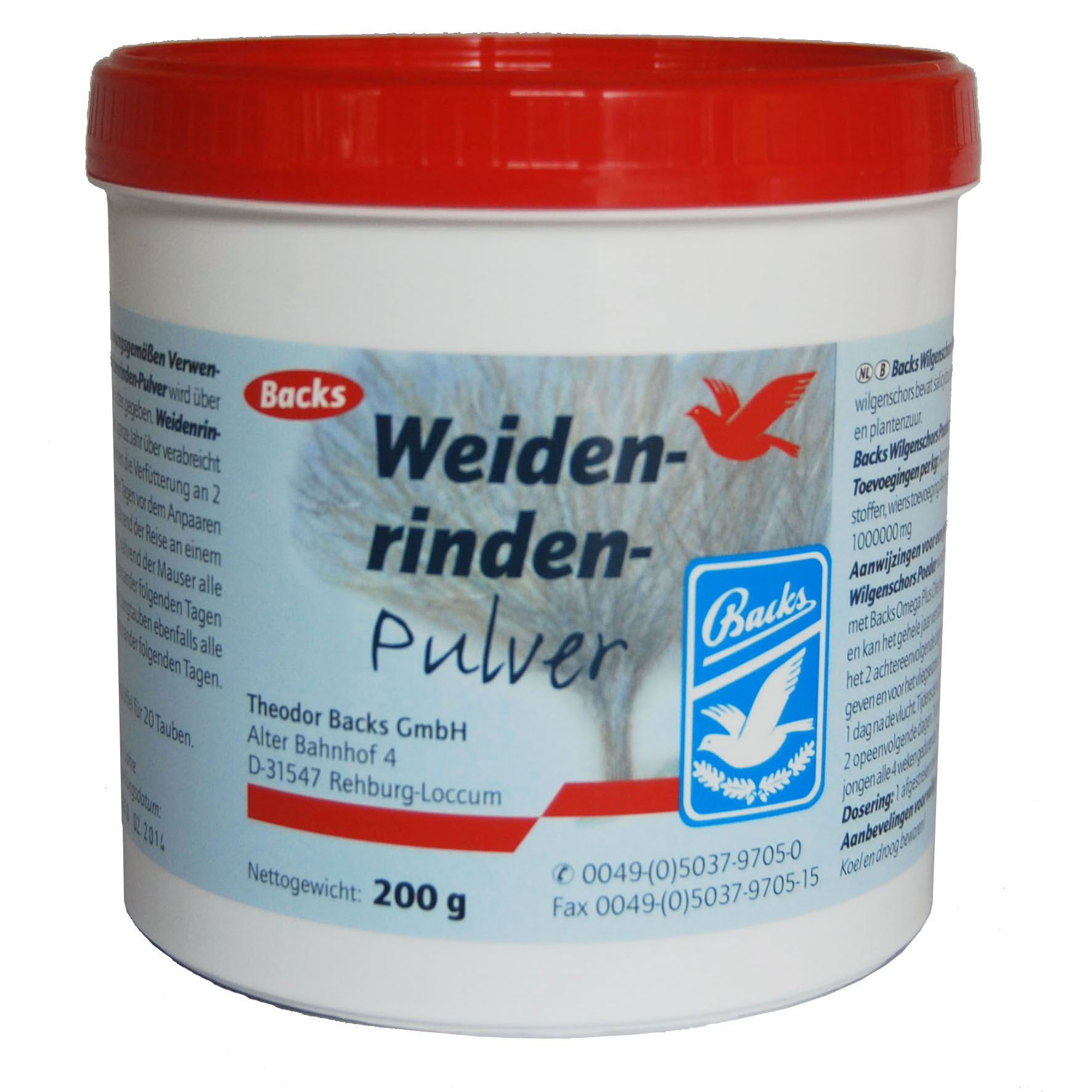 BACKS Weidenrindenpulver