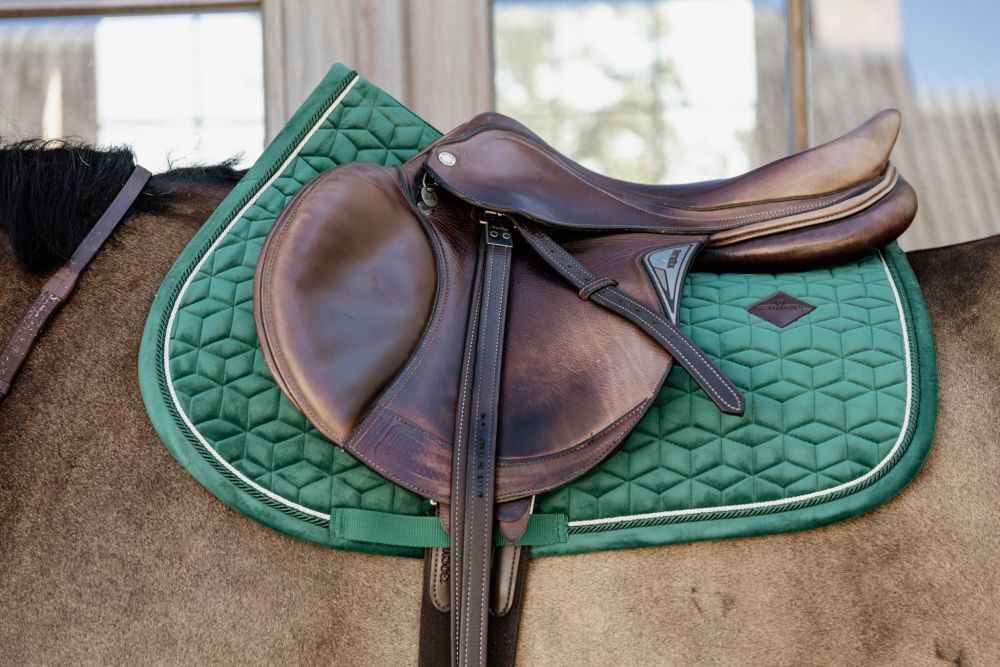 KENTUCKY® HORSEWEAR Schabracke Velvet Springen, dunkelgrün