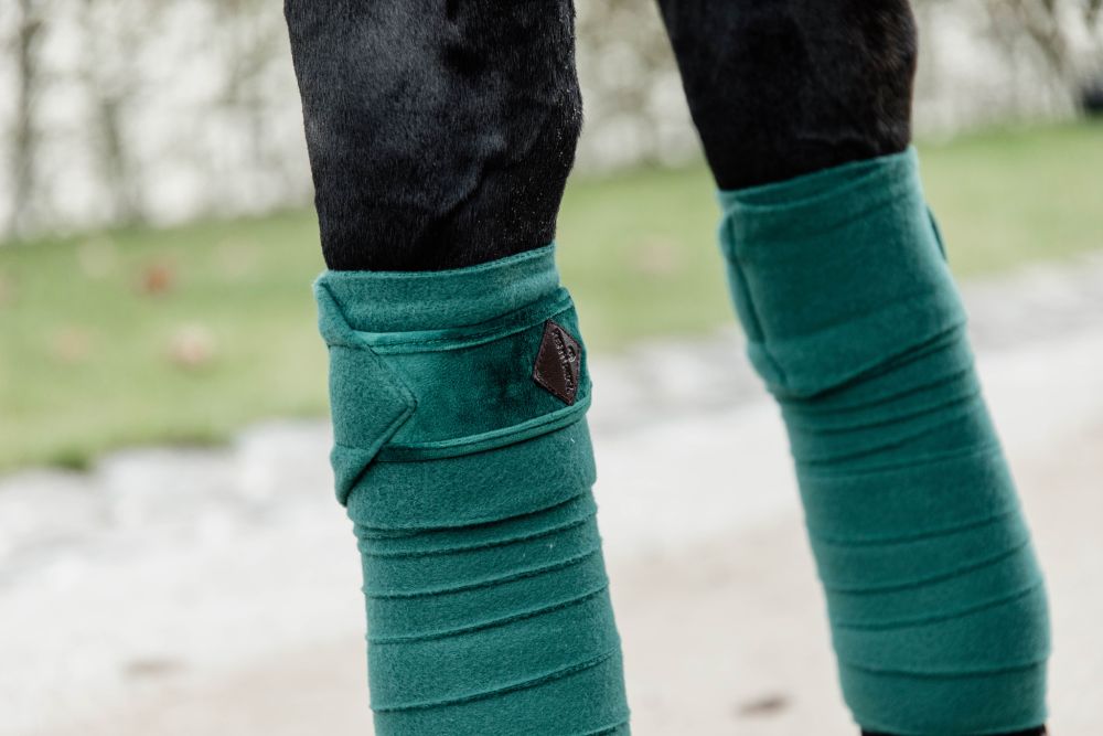 KENTUCKY® HORSEWEAR Fleecebandagen Velvet, 4er-Set, dunkelgrün