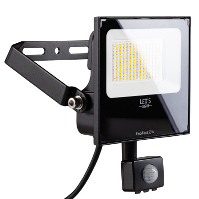 SHADA Flutlicht mit Sensor-LED - 50W 9000lm 4000K - Lumileds LED - schwarz