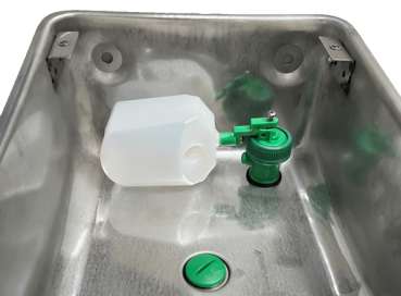 LISTER Edelstahltränke 4 Liter aus Edelstahl mit Schwimmerventil