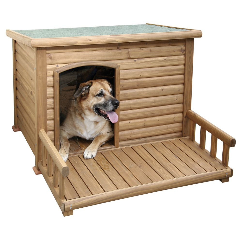 KERBL Hundehütte mit Terrasse