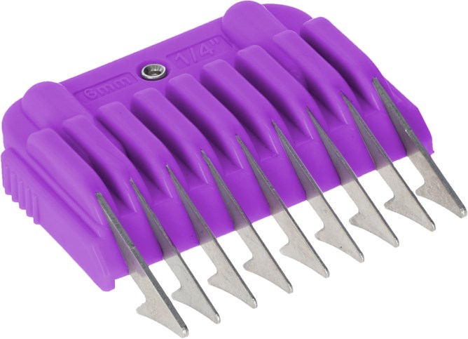 AESCULAP Edelstahl-Aufsteckkamm SnapOn, Schurhöhe: 6 mm, violett