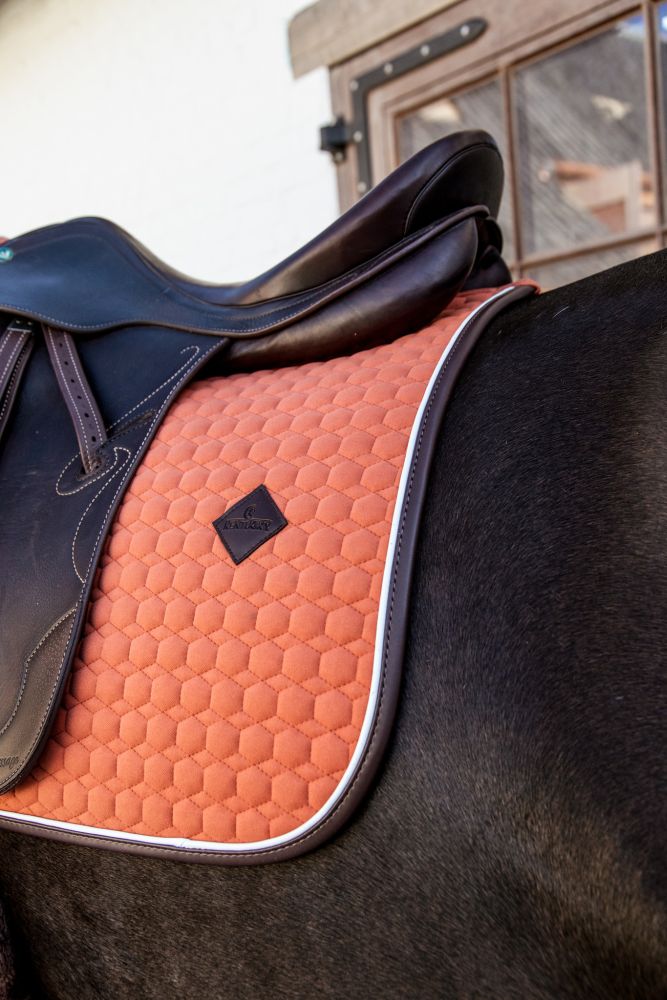 KENTUCKY® HORSEWEAR Schabracke Classic Leder Dressur, orange