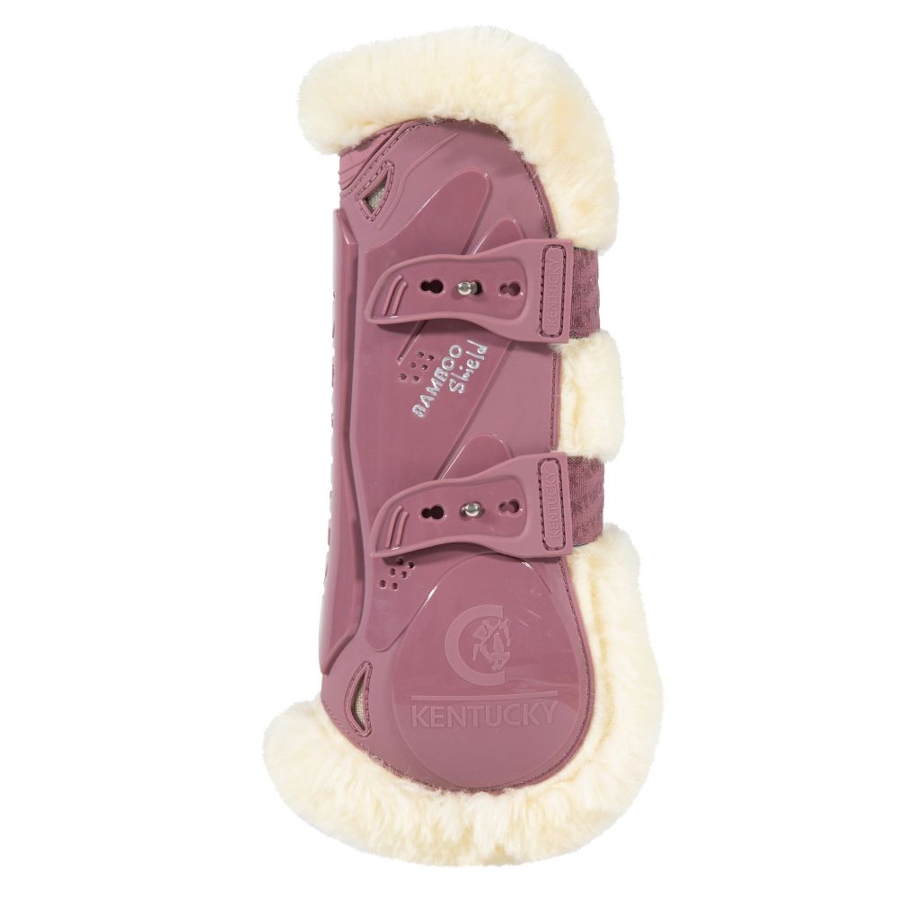 KENTUCKY® HORSEWEAR vegane Lammfell-Springgamasche Bamboo Elastic, altrosa