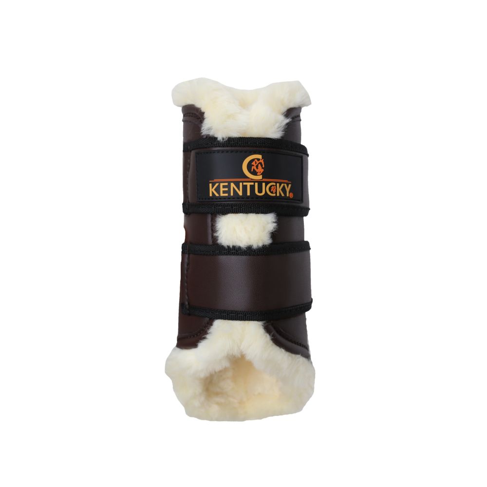 KENTUCKY® HORSEWEAR Arbeitsgamasche Kunstleder vorne, braun