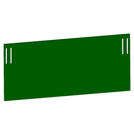 Geschlossene Seitenwand für PATURA Kälberboxen aus robustem, dunkelgrünem Kunststoff in rechteckiger Form.