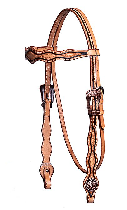 WESTERN IMPORTS® HEADSTALL W./ WAVE TOOLING