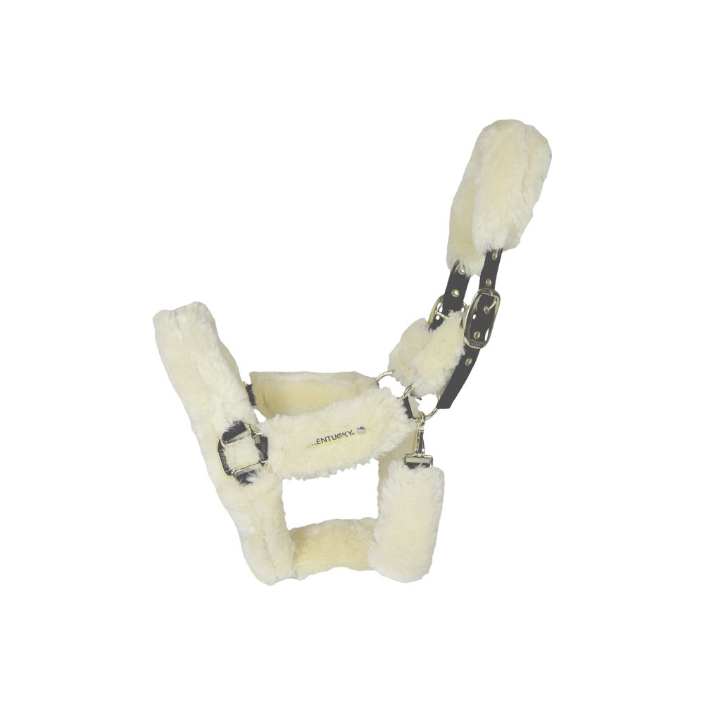 KENTUCKY® HORSEWEAR Lammfell Transport-Halfter, natur