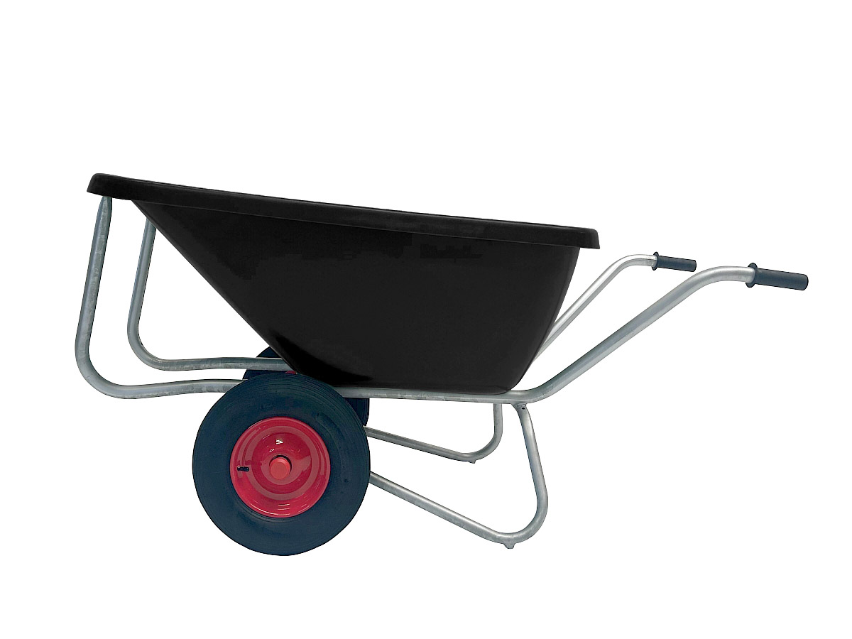 GROWI® Compactkarre Big Ben 2-rädrig 180 l in schwarz