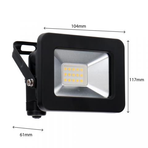 SHADA Strahler schwarz - 10 W 1100 lm 4000 K IP65 - Sanan LED