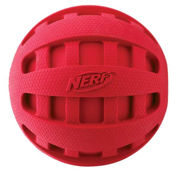 NERF DOG Squeak Checker Ball 