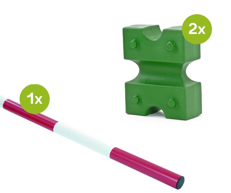 GROWI® Cavaletti Set Knuffi, grün/rot-weiß