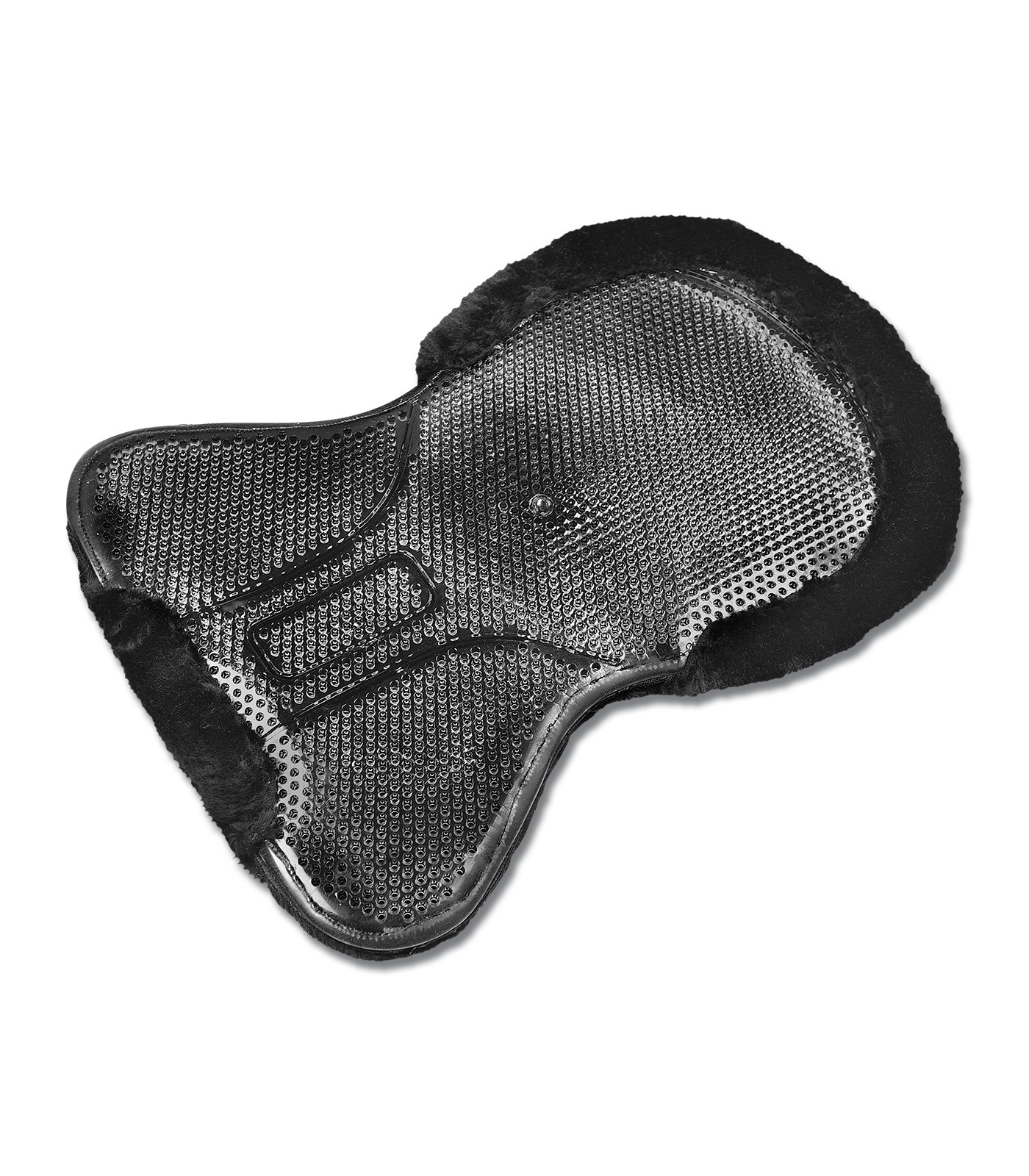 Gelpad mit Synthetik-Fell, schwarz
