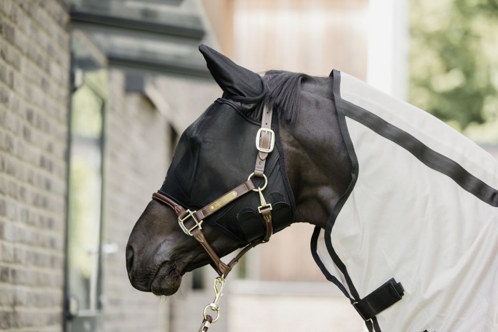 KENTUCKY® HORSEWEAR Fliegenmaske Classic mit Ohren, schwarz